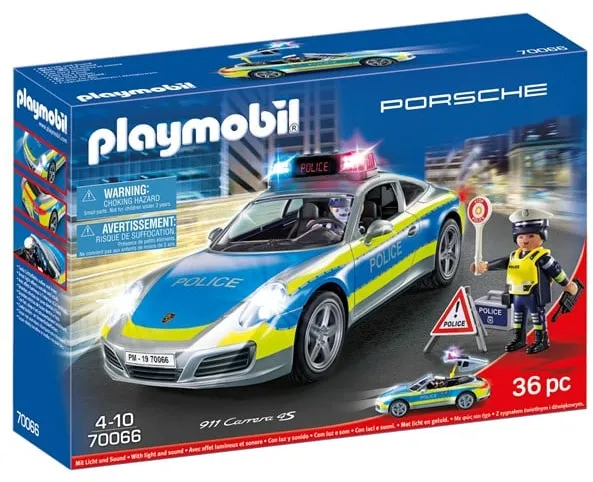 Playmobil Porsche - Porsche 911 Carrera 4S Politi- Hvid